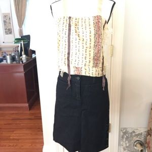 Theory dark wash denim jean mini skirt